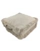 Handcrafted cotton pouf with handle PF-086 in light beige color By Ramsha Home