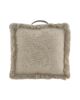 Handmade cotton pouf with handle PF-086 in light beige for bedroom By Ramsha Home