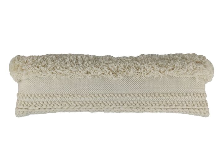 Natural Color Wool & Cotton Cushion with Filler for Bed, Couch - CS 218 (30x90cm) - Image 1