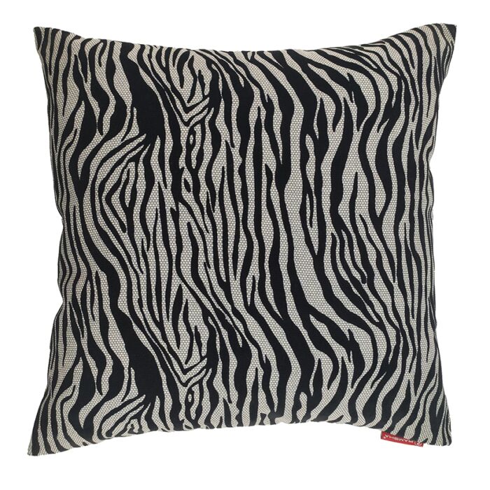 ⁦Black & White Color Cotton Cushion with Filler for Bench, Sofa - CS 229 (60x60cm)⁩ - الصورة ⁦3⁩