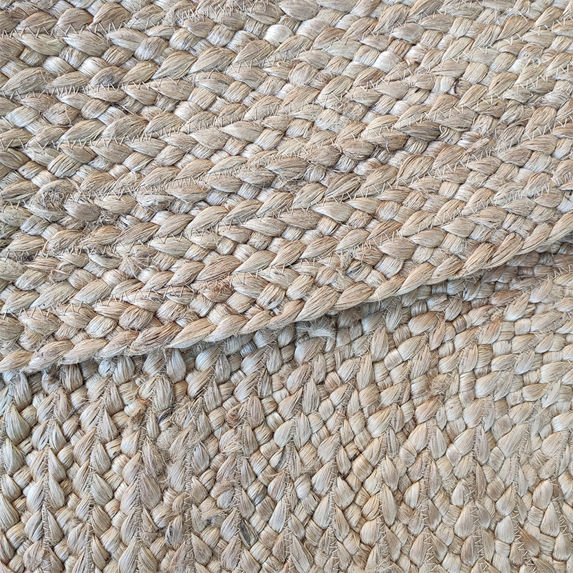 IMG_20230207_114355.jpg Stunning Handmade Jute Round Braided Rug - BR 055 (200cm) - الصورة 3
