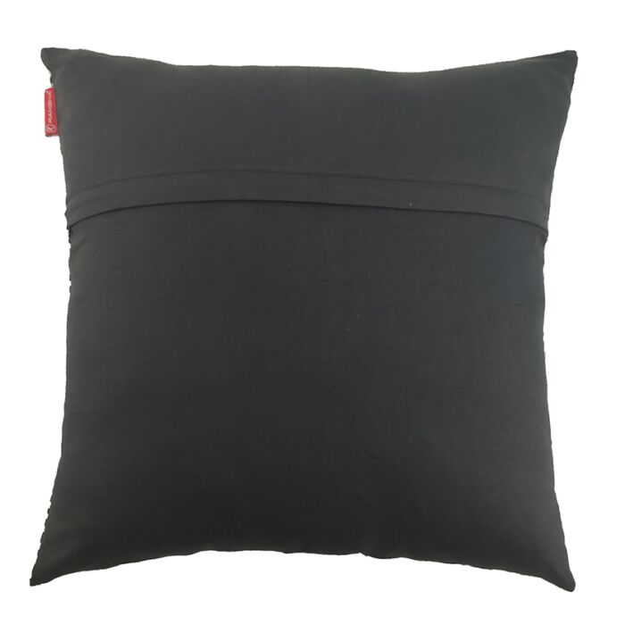 ⁦Black & White Color Cotton Cushion with Filler for Bench, Sofa - CS 229 (60x60cm)⁩ - الصورة ⁦4⁩