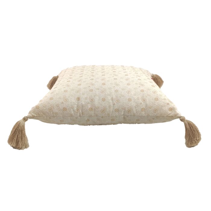 White & Gold Color Polyester Cushion with Filler for Living Room, Couch - CS 231 (45x45cm) - Image 5