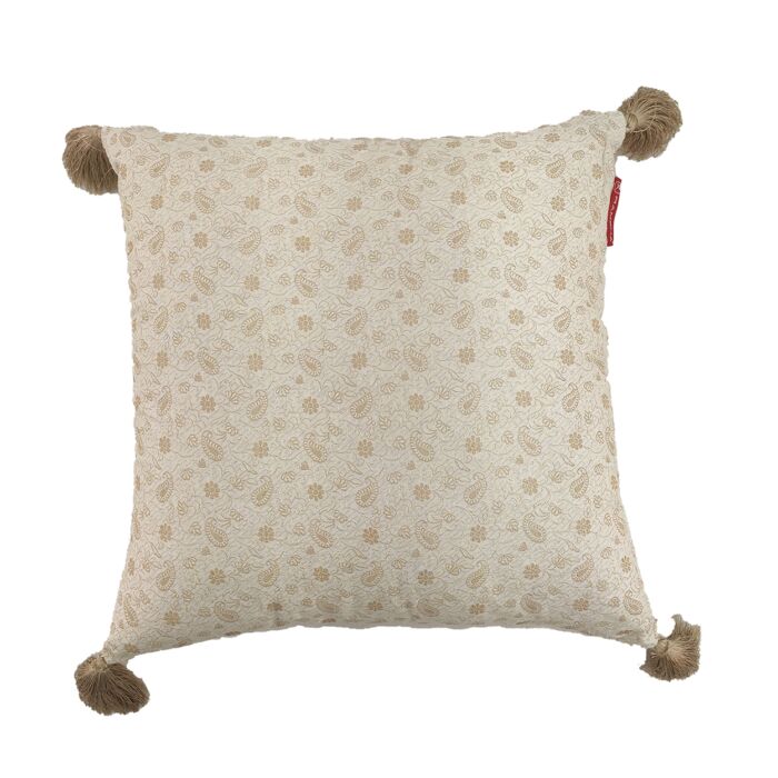 White & Gold Color Polyester Cushion with Filler for Living Room, Couch - CS 231 (45x45cm) - Image 3