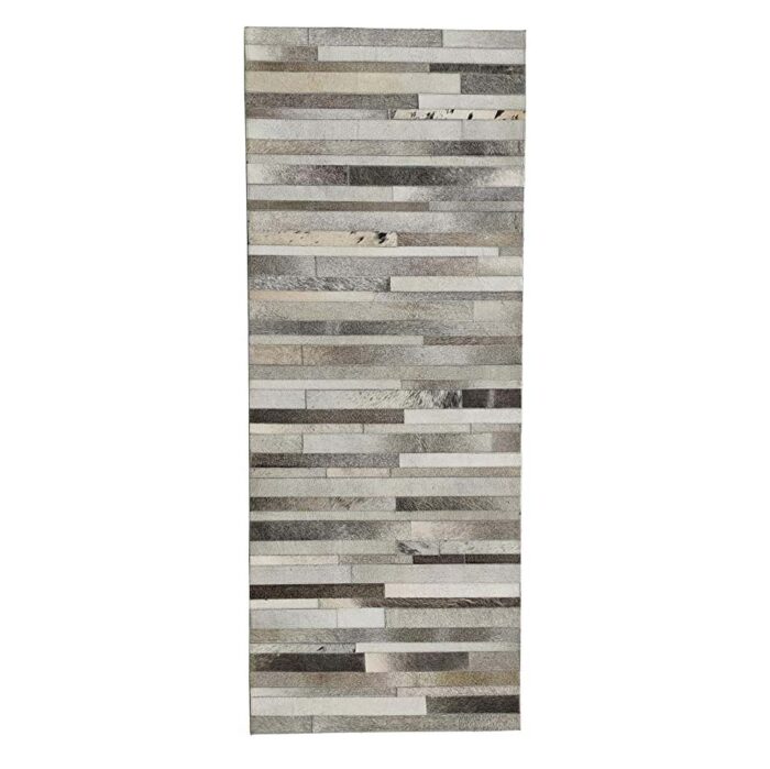 Grey Color Home Decor Leather Rug - LR 004 (80x200cm) - Image 1