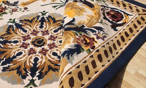 Colorful Handmade Polyester & Cotton Decor Rug - HTP 02 (300x400cm) by Ramsha Home Contemporary handmade multi color decor rug - HTP 02 (300x400cm) by Ramsha Home