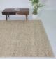 Horizontal View of Bleach Color Hand-Woven Farmhouse Rug - Ramsha Home