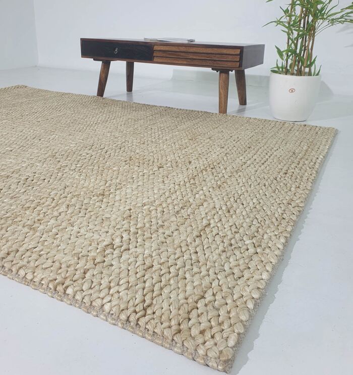 Hand-Woven Bleach Color Farmhouse Woven Rug - SR 037 (200x300cm)