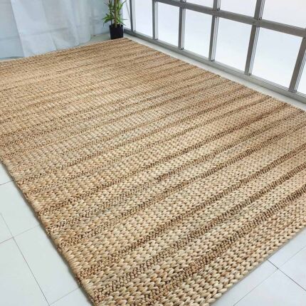 Natural woven jute and cotton carpet for drawing room - SR 043 (250x350cm) by Ramsha Home