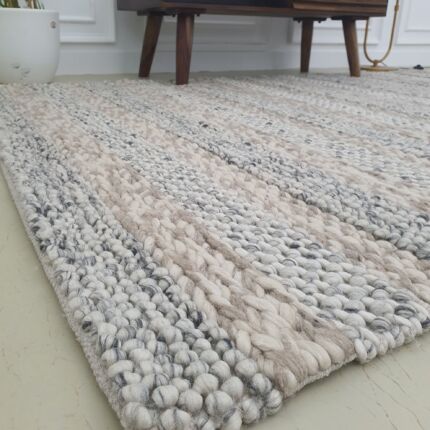 Natural Color Wool & Cotton Woven Rug - SR 050 (170x240cm)
