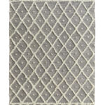 Natural & White Color Wool-Cotton Woven Rug - SRN 015 (140x200cm)