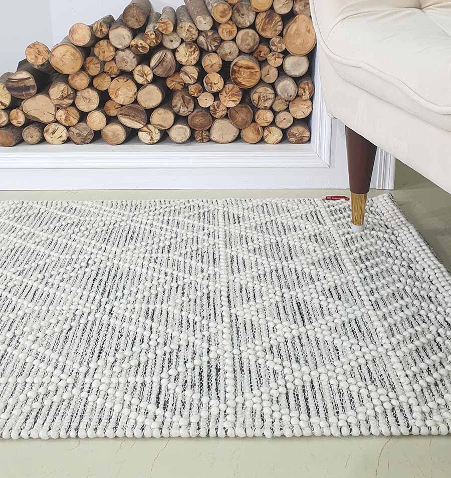 Versatile Woven Rug in Natural White Color - SRN 019 (80X200cm) by Ramsha Home Premium natural white woven rug for interior decor - SRN 019 (80X200cm) by Ramsha Home