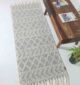 Natural White Color Wool and Cotton Woven Rug SRN-020 - Ramsha Home