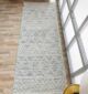 Handcrafted natural white decorative woven rug - SRN 021 (80x200cm) by Ramsha Home
