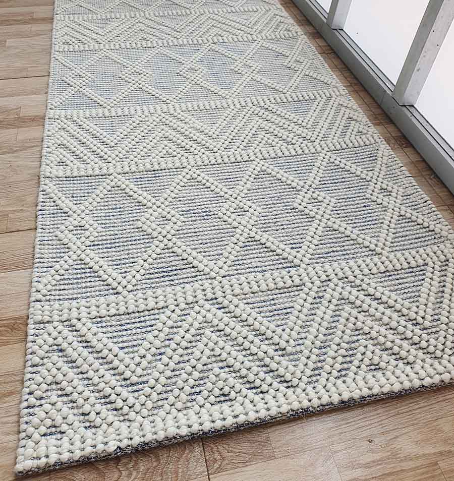 Versatile Decorative Woven Rug - SRN 021 (80x200cm) by Ramsha Home Premium natural white woven rug for interior decor - SRN 021 (80x200cm) by Ramsha Home