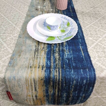 Stylish Polyester Table Runner TR-014 Digital Printed Farmhouse Party Kitchen Table Runner Multi Color 40X220cm By Ramsha Home