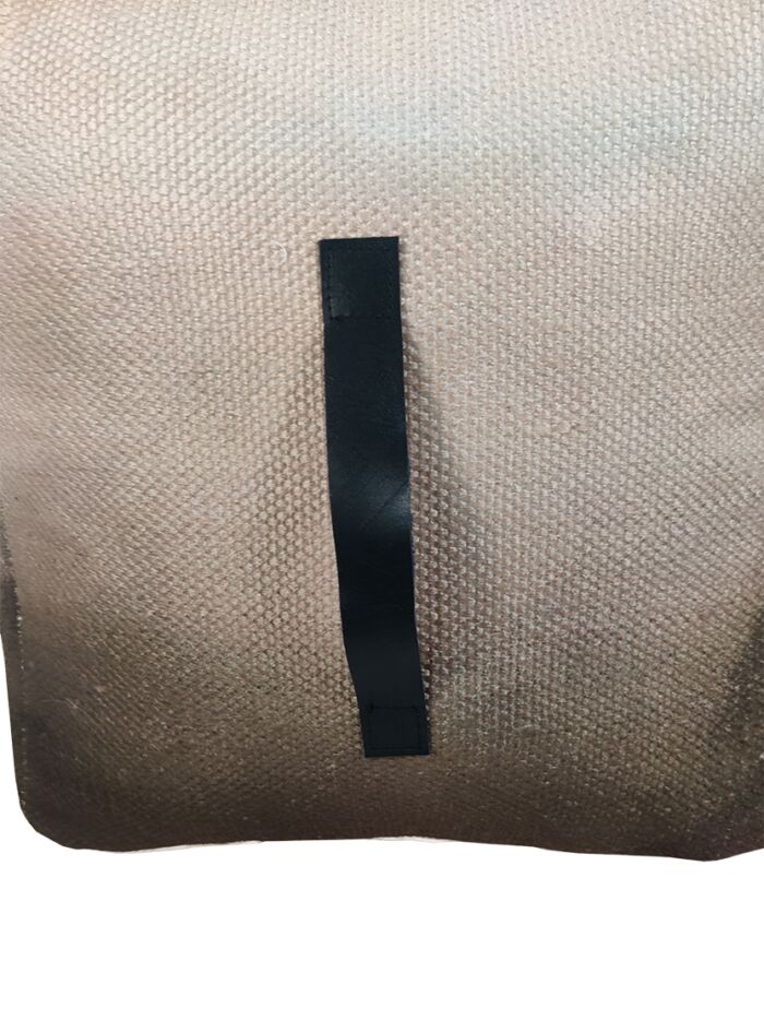 Rainbow brown pouf for bedroom PF-125, polyester, 40x40x40cm, perfect for stylish decor by Ramsha Home.