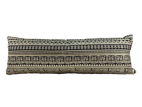 cs-212 Black and Gold Color Cotton Cushion with Filler for Sofa, Bed, and Floor - CS 212 (30x90cm) - Image 1
