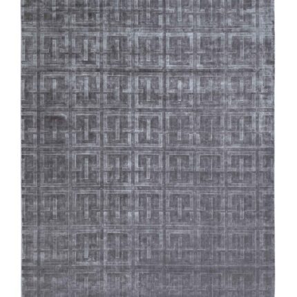 Beige hand knotted silk and cotton area rug LKV 17 (300x400cm) by Ramsha Home