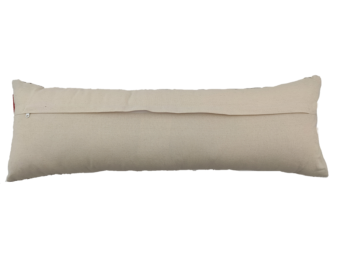iko0 Natural & Black Color Cotton Cushion with Filler for Indoor and Outdoor - CS 204 (30x90cm) - الصورة 4