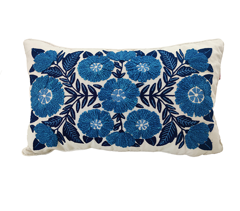 Embroidery Cotton Cushion Multi Color - 45X45cm CS-267 embroidery cotton cushion multi color 45X45cm