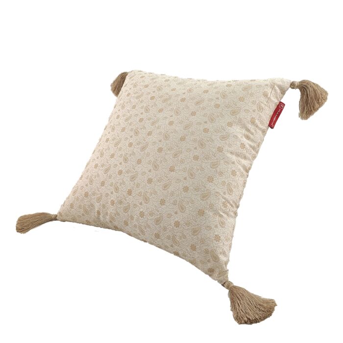 White & Gold Color Polyester Cushion with Filler for Living Room, Couch - CS 231 (45x45cm) - Image 2
