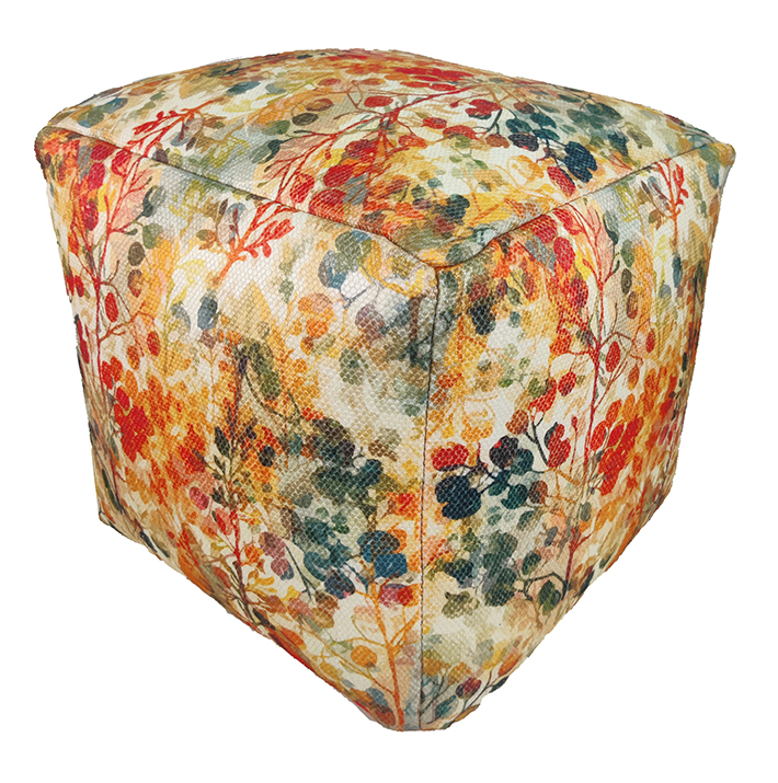 Multi Color Guest Room Pouf: Stylish 40x40x40cm Guest room modern pouf, multi color, 40x40x40cm - stylish accent piece by Ramsha Home.