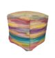 Multi color pouf PF-119 for living room, 40x40x40cm - trendy and functional seating by Ramsha Home.