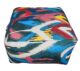 Printed pouf PF-121 for home decor, multi color 50x50x30cm - cozy and versatile decor piece by Ramsha Home.