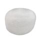 White pouf PF-124, soft and fluffy, 50x50x30cm, enhances home decor with its cozy design by Ramsha Home.