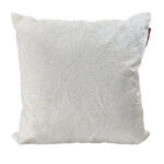 45x45cm white cotton cushion CS-266 with filler, delicate embroidery ideal for cozy home settings by Ramsha Home.