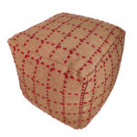 Soft and comfort pouf PF-107, multi-color, 50x50x30cm - versatile home decor by Ramsha Home.