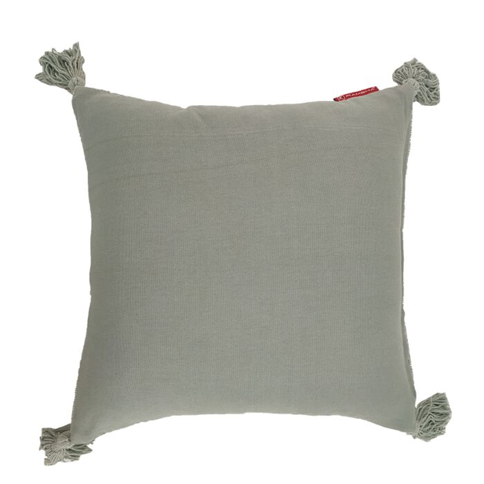 Green cotton cushion CS-133 with tassels 45X45cm