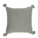 Green cotton cushion CS-133 with tassels 45X45cm