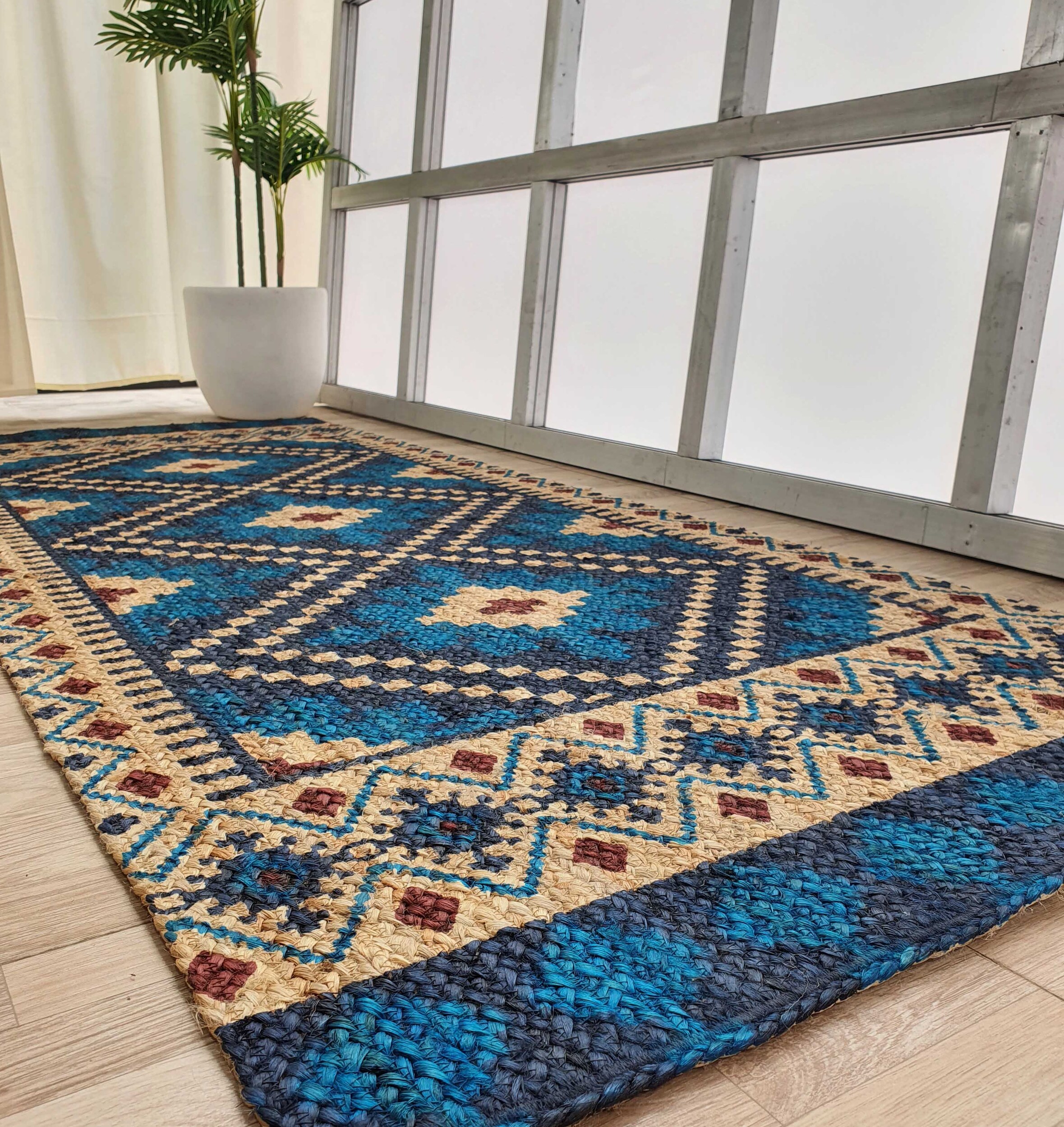 Sophisticated Handmade Braided Jute Kitchen Mat - BR 040 (80x200cm) by Ramsha Home Sophisticated handmade braided jute kitchen mat BR 040 (80x200cm) by Ramsha Home