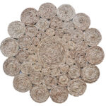 Handmade bedroom & drawing room crochet round rug, CR 006, 200cm