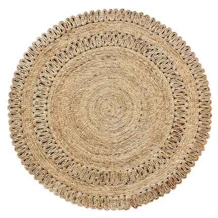 Handmade Natural Color Farmhouse Crochet Rug - CR 008 (200cm)