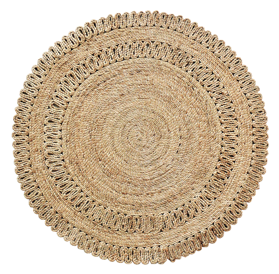 Luxury Handmade Crochet Farmhouse Rug - CR 008 (200cm) Handmade Natural Color Farmhouse Crochet Rug - CR 008 (200cm)