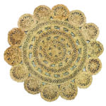 Artisanal crochet round rug for bedroom decor, CR 009, 160cm
