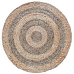 Handmade Natural Color Round Crochet Rug - CR 010 (200cm)