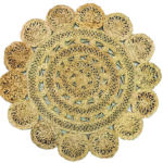 Handmade hallway crochet round rug, CR 009, 200cm