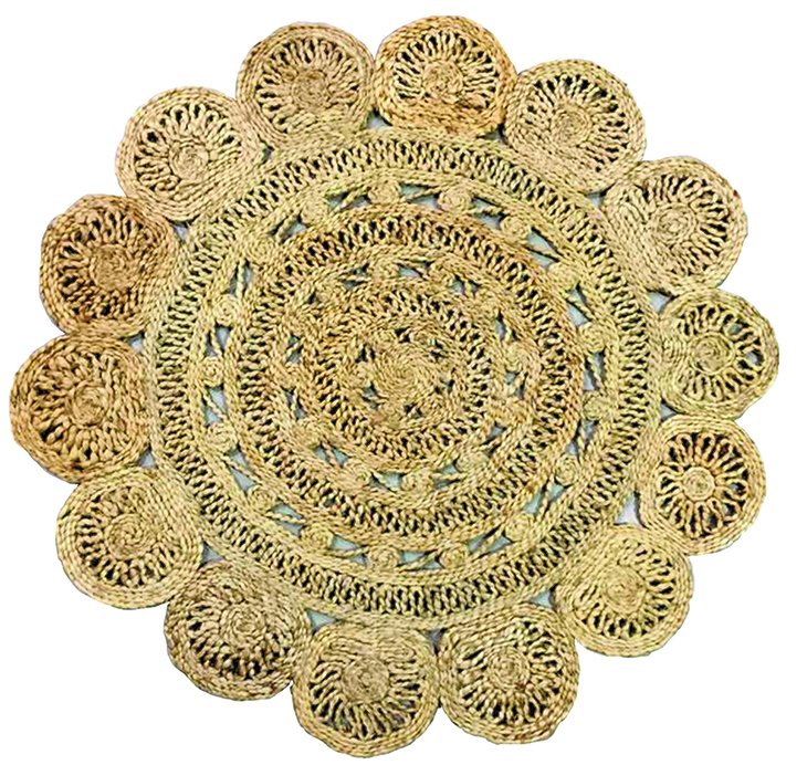 Handmade Hallway Crochet Round Rug - CR 009 (200cm) Handmade hallway crochet round rug, CR 009, 200cm