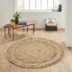 Handmade natural color drawing room crochet rug, CR 008, 160cm