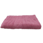 Bathroom cotton towel TW-015, 40X60cm, soft and absorbent in pink color for daily use by Ramsha Home.
