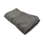 Bathroom cotton towel TW-012, 70X150cm, soft and absorbent in grey color for daily use by Ramsha Home.