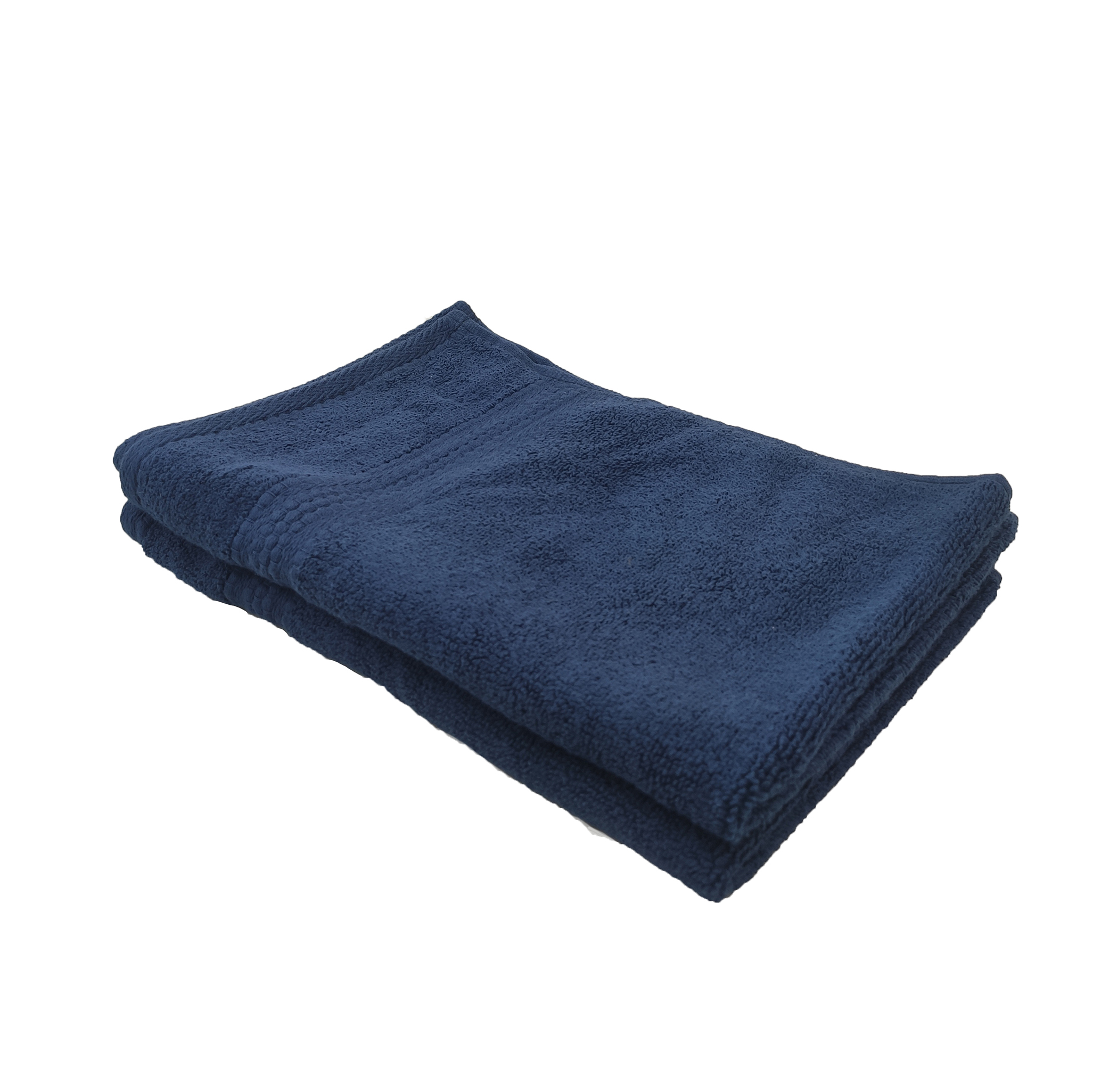 Soft Cotton Bath Towel TW 011 in Navy Blue Color, 40x60cm by Ramsha Home Soft cotton bath towel TW 011 in navy blue color, 40x60cm, designed for comfort and absorbency by Ramsha Home.
