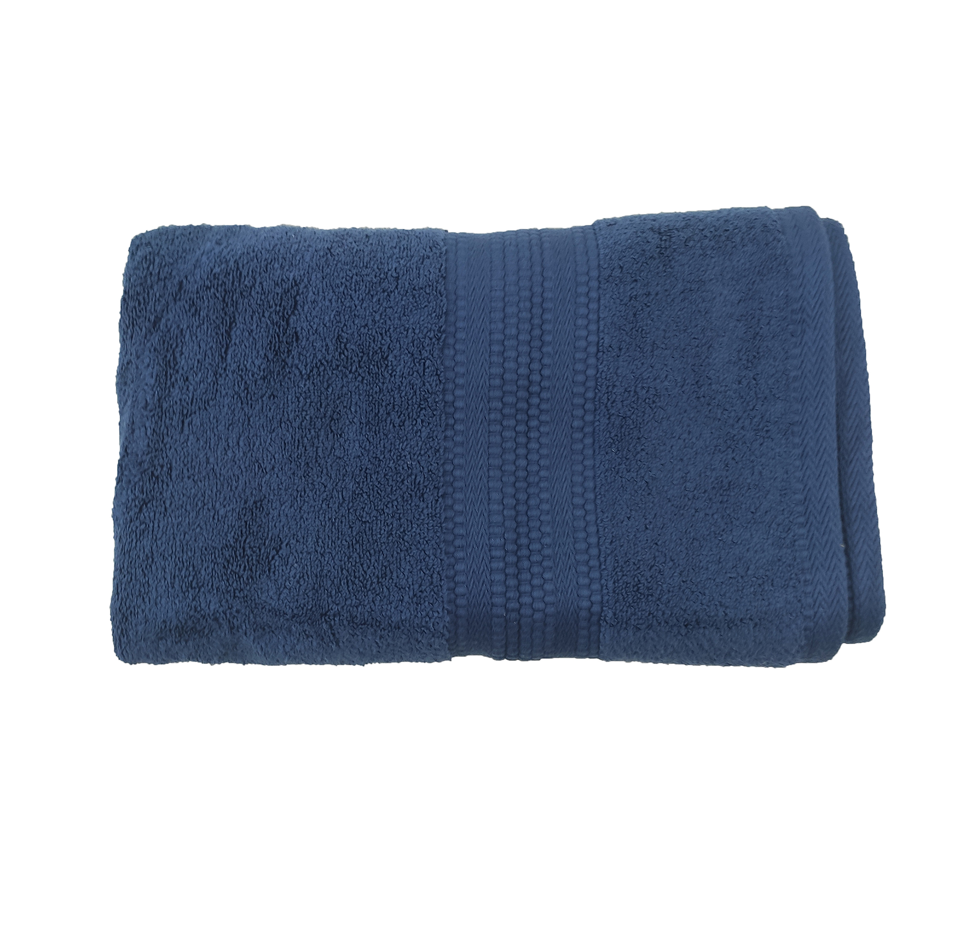 Luxurious Navy Blue Towel TW-011, Soft Cotton 70x150cm for Bathroom Essentials by Ramsha Home Luxurious navy blue towel TW-011, 70x150cm, made from soft cotton, perfect for daily bathroom routines by Ramsha Home.