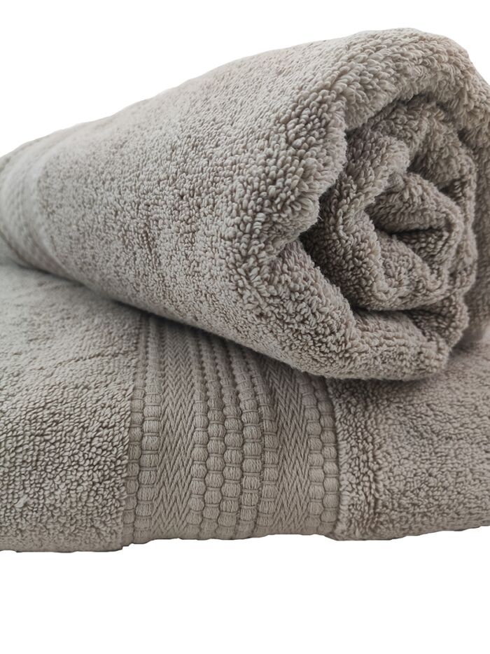 Bathroom cotton towel TW-013, 40X60cm, soft and absorbent in beige color for daily use by Ramsha Home.