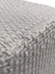 Soft white pouf PF-130, 40x40x40cm, perfect for home decor, made from polyester and cotton by Ramsha Home.