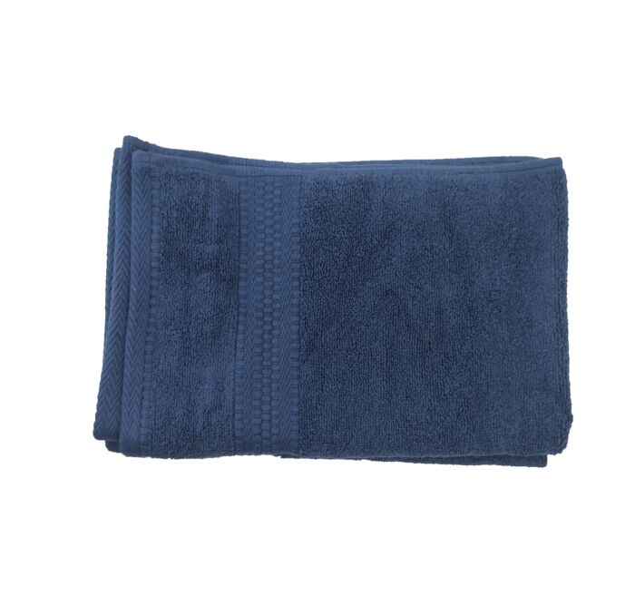 Soft and absorbent navy blue bath towel TW 011, 40x60cm, ideal for bathroom use by Ramsha Home.